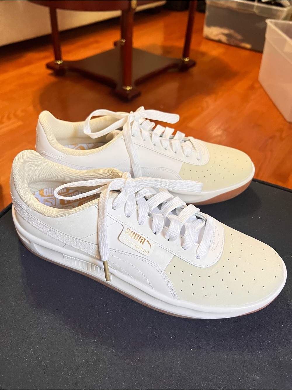 PUMA Off-White Low-Top California Sneakers